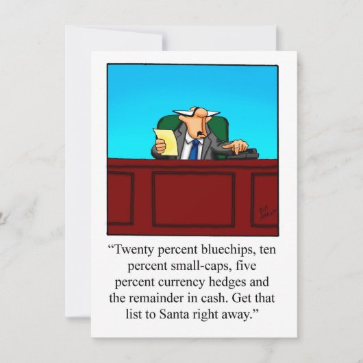 金融おもしろいユーモアのクリスマスパーティの招待状 招待状 (正面)