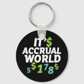 金融おもしろい会計士事務所It's Accrual World キーホルダー (正面)
