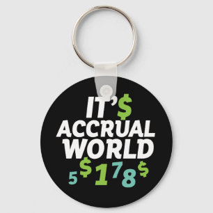 金融おもしろい会計士事務所It's Accrual World キーホルダー