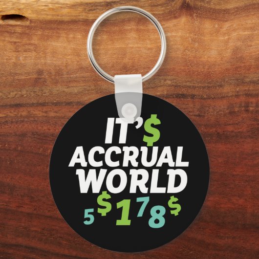 金融おもしろい会計士事務所It's Accrual World キーホルダー (正面)