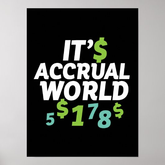 金融おもしろい会計士事務所It's Accrual World ポスター (正面)