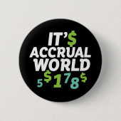 金融おもしろい会計士事務所It's Accrual World 缶バッジ (正面)