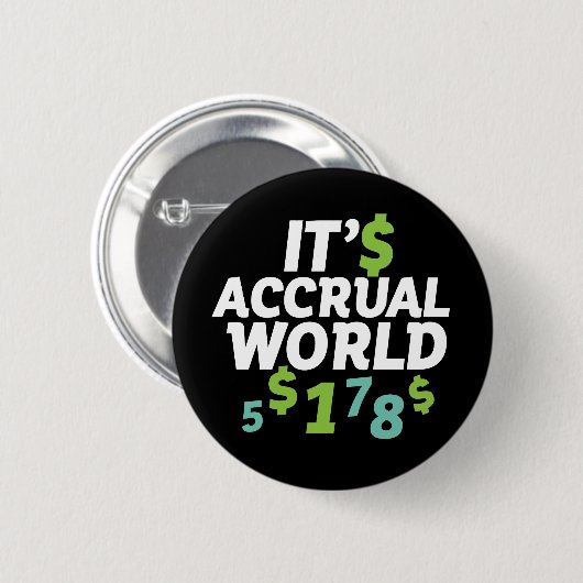 金融おもしろい会計士事務所It's Accrual World 缶バッジ (正面&裏面)
