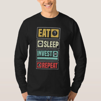 金融の自由の独立食べ独立睡眠インベストメントRe Tシャツ