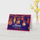 金融アドバイザー向けのパーソナライズされたホリデーカード カード (黄色い花)