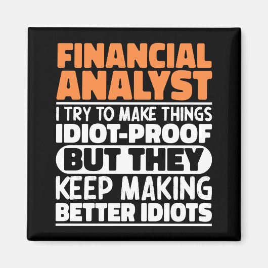 金融アナリストのユーモア名言集 マグネット (正面)