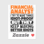 金融アナリスト私は物事を引用文させようとするおもしろい シール (シート)