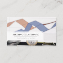 金融エレガント専門家のホワイトユーロ通貨表 名刺