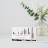 金融エレガント専門家のホワイトユーロ通貨表 名刺 (スタンド正面)