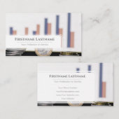 金融エレガント専門家のホワイトユーロ通貨表 名刺 (正面/裏面)