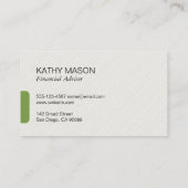 金融カラフル成長アイコン | 投資 名刺 (裏面)