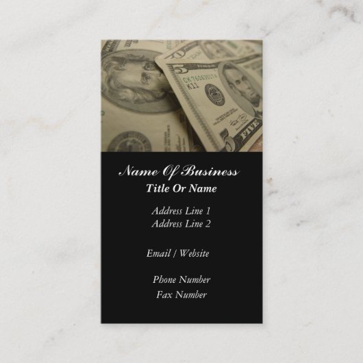 金融サービスの名刺 名刺 (正面)