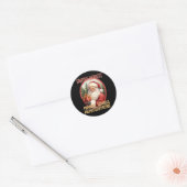 金融サービス担当者のクリスマス休暇 ラウンドシール (封筒)