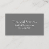 金融サービス、ブローカー、ファイナンシャルプランナー 名刺 (裏面)