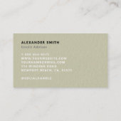 金融フェイクエンボスモノグラムプロフェッショナル 名刺 (裏面)