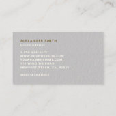 金融フェイクエンボス金ゴールドモダンプロフェッショナル 名刺 (裏面)