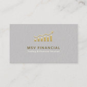 金融フェイクエンボス金ゴールドモダンプロフェッショナル 名刺 (正面)