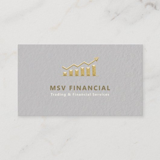 金融フェイクエンボス金ゴールドモダンプロフェッショナル 名刺 (正面)