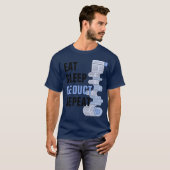 金融プロ食べ向けスリープ解除の繰り返しシャツ Tシャツ (正面フル)