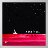 金融ポスターアート会計事務所ブラックとレッド ポスター (正面)