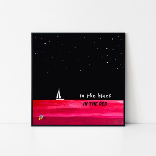 金融ポスターアート会計事務所ブラックとレッド ポスター