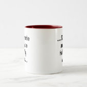 金融企業のマネージャーの残酷な生活おもしろい引用文 ツートーンマグカップ (中央)