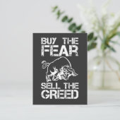 金融取引ギフト株式市場投資家トレーダー ポストカード (スタンド正面)