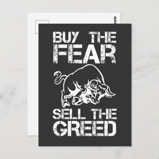 金融取引ギフト株式市場投資家トレーダー ポストカード (正面/裏面)