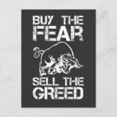 金融取引ギフト株式市場投資家トレーダー ポストカード (正面)