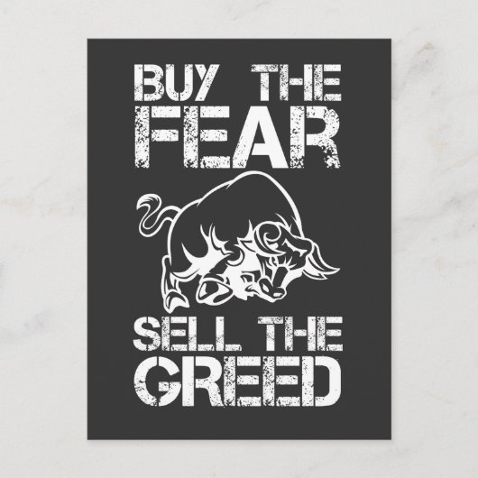 金融取引ギフト株式市場投資家トレーダー ポストカード (正面)