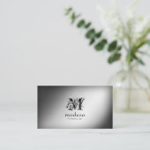 金融名刺シルバープロフェッショナルプレーン 名刺 (スタンド正面)