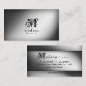 金融名刺シルバープロフェッショナルプレーン 名刺 (正面/裏面)