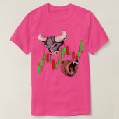 金融市場のトレーダーにとって強気である Tシャツ (デザイン正面)