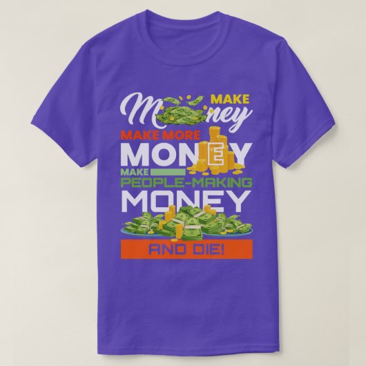 金融市場トレーダーのマネーチャートを作成 Tシャツ (デザイン正面)