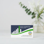 金融指数株式取引グラフマネーマーケット 名刺 (スタンド正面)