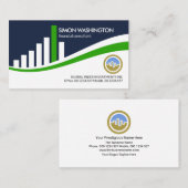 金融指数株式取引グラフマネーマーケット 名刺 (正面/裏面)