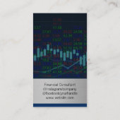 金融株価チャート | QRラベルスキャン 名刺 (裏面)