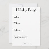 金融業おもしろい務クリスマス招待状 招待状 (裏面)