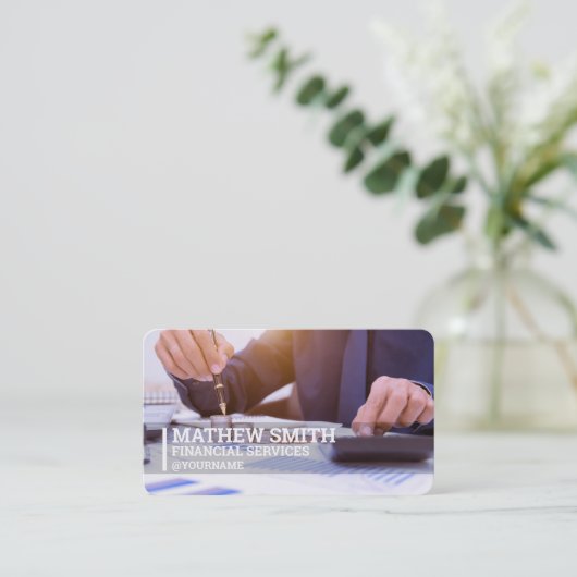 金融業務 名刺 (スタンド正面)