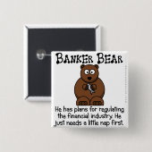 金融業界の調整 缶バッジ (正面&裏面)