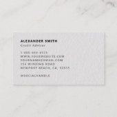 金融業者トレーダお洒落ーモダンプロフェッショナル 名刺 (裏面)