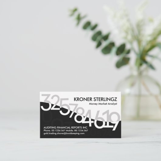 金融波数取引 名刺 (スタンド正面)