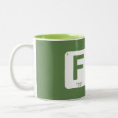 金融独立周期表 ツートーンマグカップ (左)