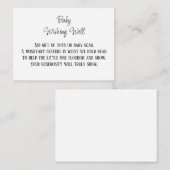 金融貢献を望むミニマルベビー エンクロージャーカード (正面/裏面)