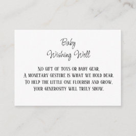 金融貢献を望むミニマルベビー エンクロージャーカード