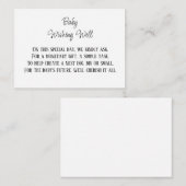 金融貢献を望むミニマルベビー エンクロージャーカード (正面/裏面)