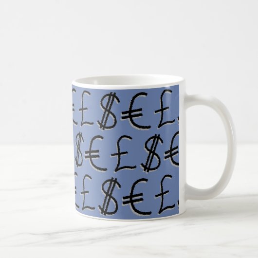 金融通貨シンボルデザイン コーヒーマグカップ (右)