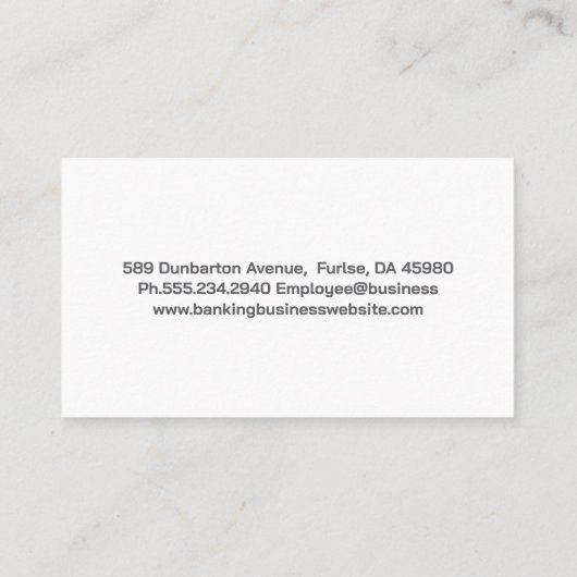 金融銀行 | 大理石（青） 名刺 (裏面)