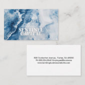 金融銀行 | 大理石（青） 名刺 (正面/裏面)