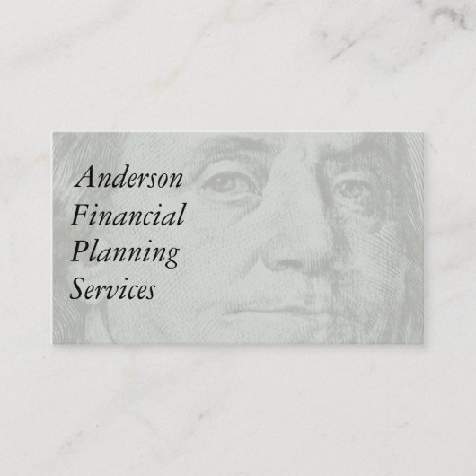 金融/銀行業務カード 名刺 (正面)